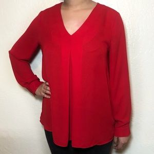Rose & Olive V Neck Long Sleeve Blouse